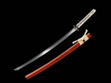 Damascus Folded Steel Clay Tempered Katana Japanese Samurai Sword Hand Polished Blade