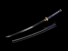 Hand Forge Japanese Samurai Katana T10 Steel Blade Clay Tempered Sword Dragonfly Brass Tsuba
